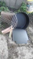 Inserat Holzkohlegrill, klein, rund, zerlegbar,