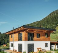 Inserat Holzhäuserbau mit Flachdach