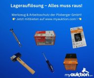 Inserat Lagerauflösung – Alles muss raus!